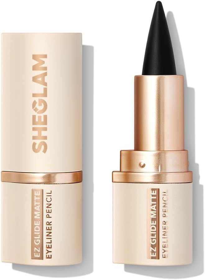 Ez Glide Matte Eyeliner Pencil Highly Pigmented Black Smoky Eyes Pencil Smudge-Proof Long-Lasting Ultra-Fine Eyeliner Blendable Smooth Cat Eye Eye Make Up Black