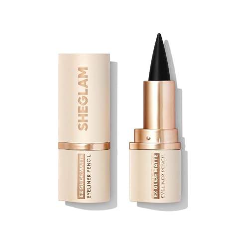 SheGlam Ez Glide Matte Eyeliner Pencil Highly Pigmented Black Smoky Eyes Pencil Smudge-Proof Long-Lasting Ultra-Fine Eyeli...