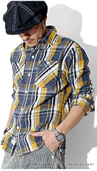 Amazon | [児島ジーンズ] ヒッコリー マルチストライプ ワーク