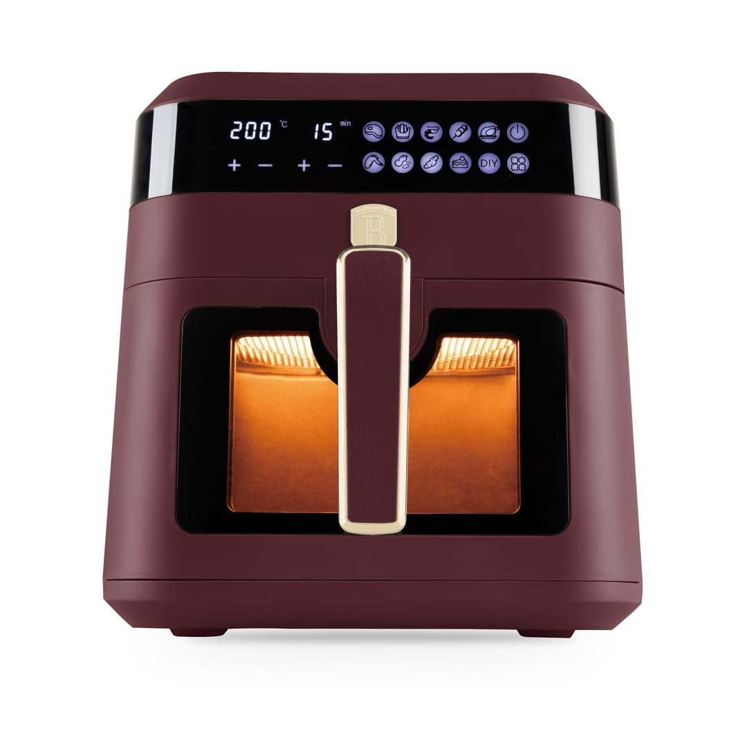 Berlinger Haus Friggitrice ad aria calda digitale, 6,3 l, per friggere, cuocere, grigliare e arrostire per pasti sani, risparmio energetico, ideale per tutta la famiglia