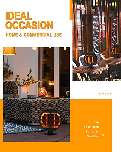 Star Patio Electric Patio Heater, Outdoor Heater, Infrared Heater With Unique Round Shape thumb #5