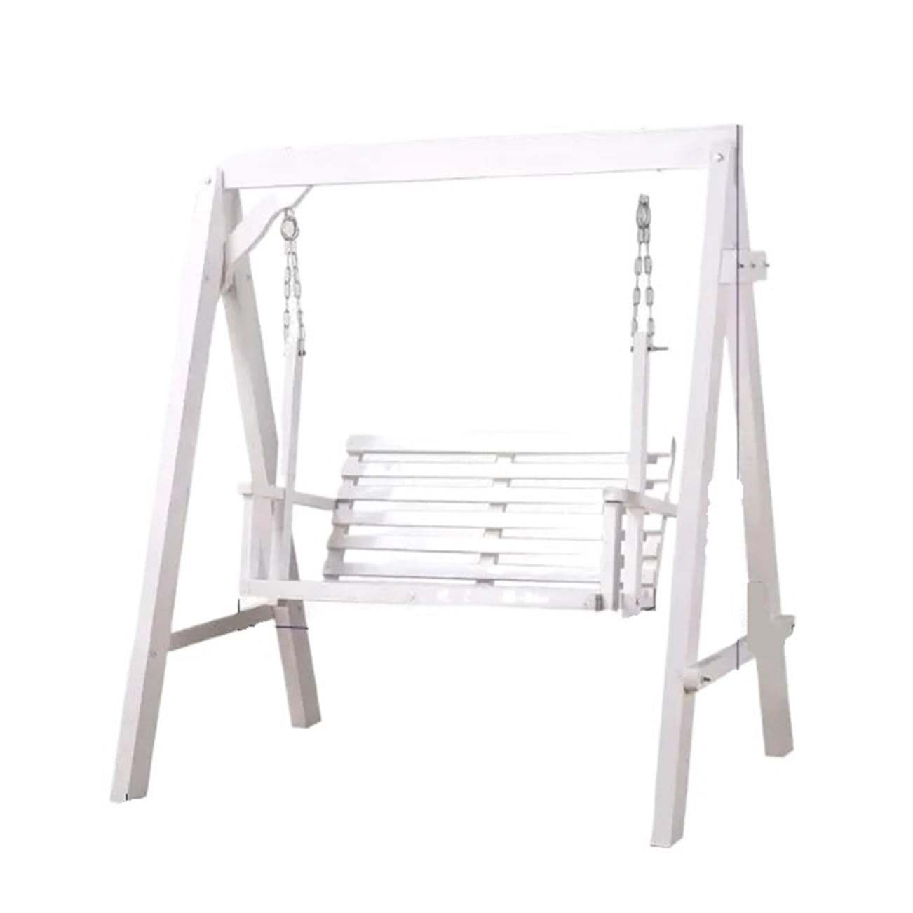 Wooden Swing Bench Solid Wood Indoor Swing Adult Leisure Garden Rocking Chair