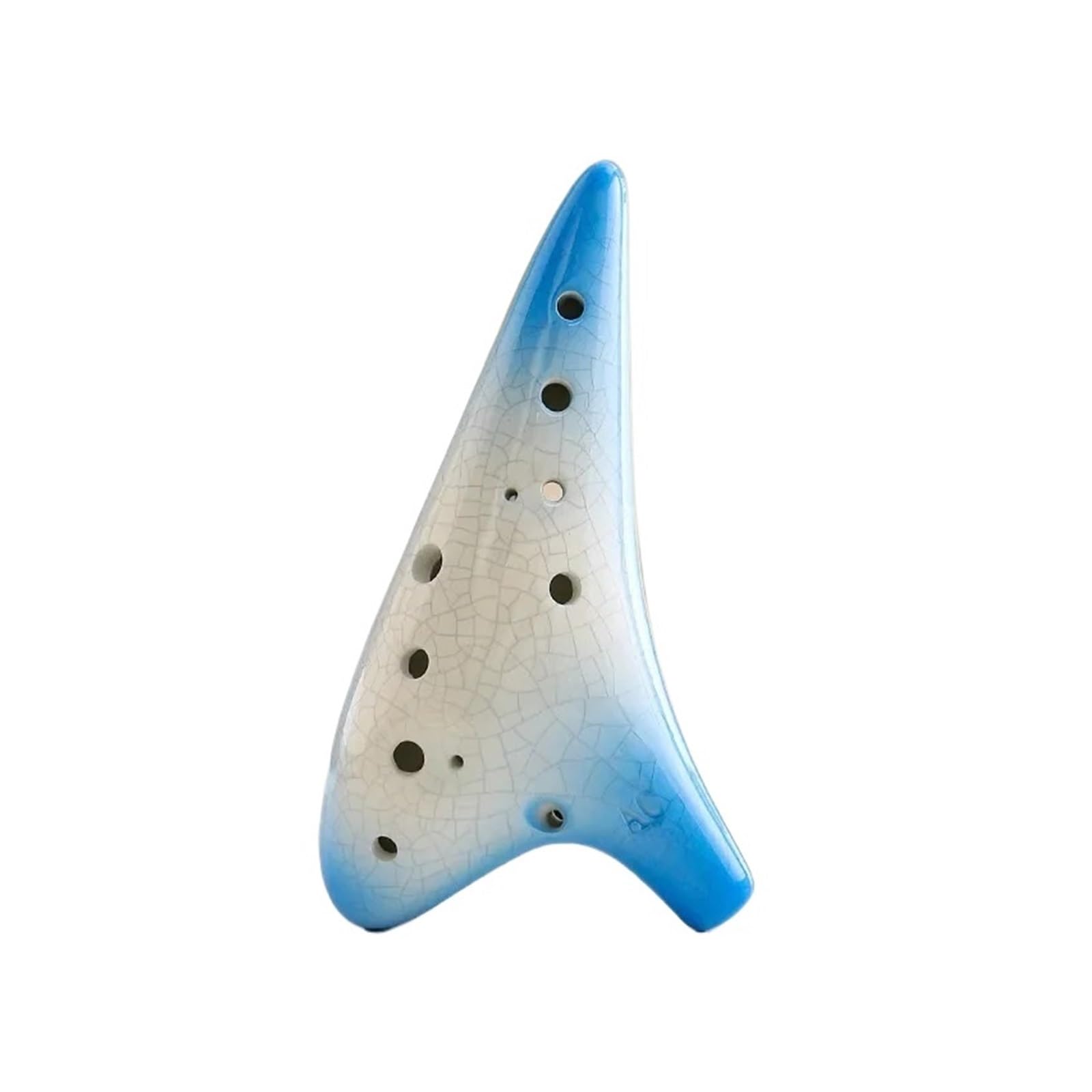 Ocarina Ceramica Alto C Ocarina 12 fori Alto C Toni Crackle Modello Ceramica Gradiente bicolore Flauto Fluta Strumenti professionali per Principianti Adulti