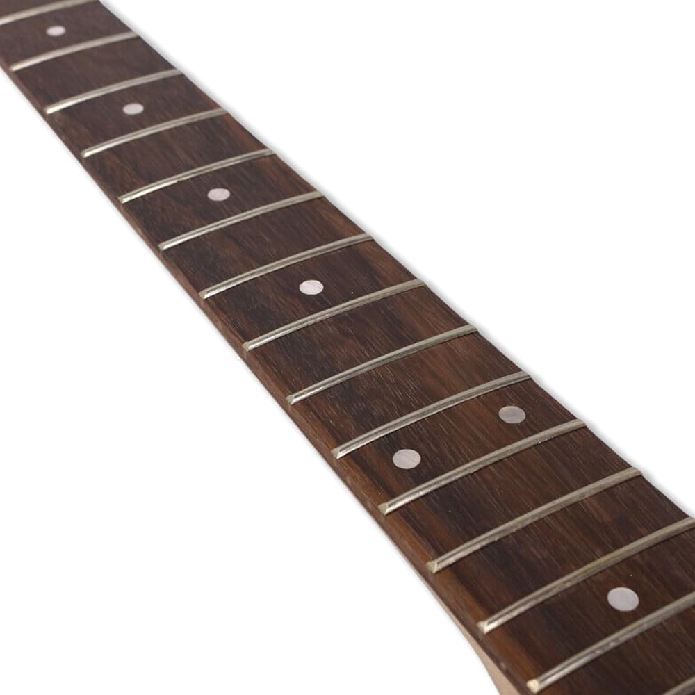 Gitarrenhals aus unlackiertem Ahorn, 22 Bünde, 68,6 cm, Palisander-Griffbrett, Punkt-Inlay, Bariton, aufschraubbar, Gitarrenteile, Ersatz (22 Bund 68 cm), S36 8 MN