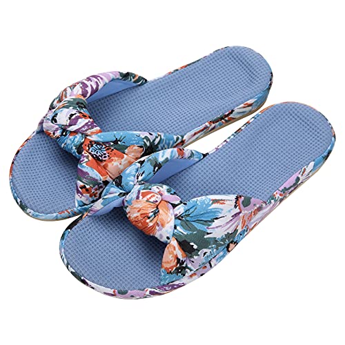 Shevalues Women'S Summer Slippers With Arch Support Lightweight Floral Bow Hawaii Beach Slide Slippers Open Toe thumb #1