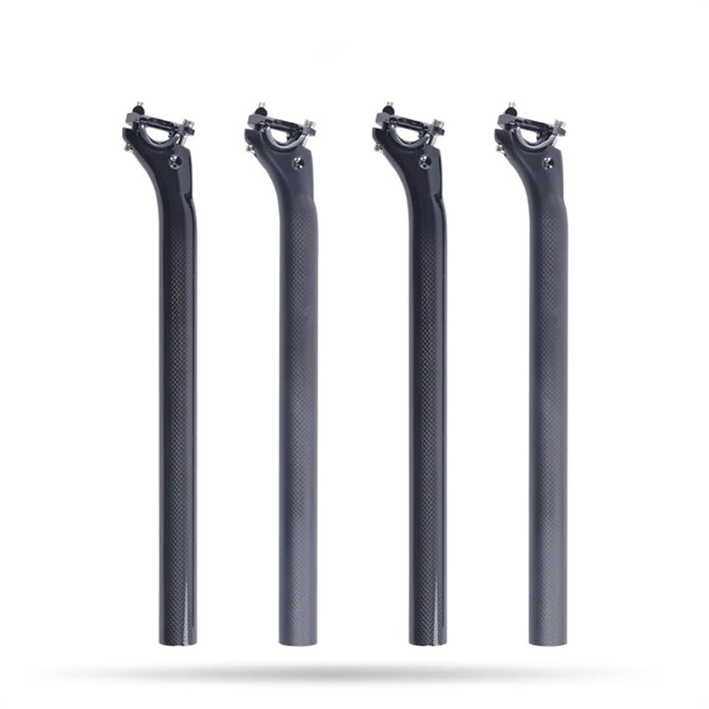 Fahrradsattelstütze Vollcarbon, MTB Rennrad Mountainbike Carbon-Sattelstütze Sattelrohr 27,2/31,6 * 350/400 mm Fahrradteile Fahrradsattelstütze (27 2 3k glänzend 400 mm)