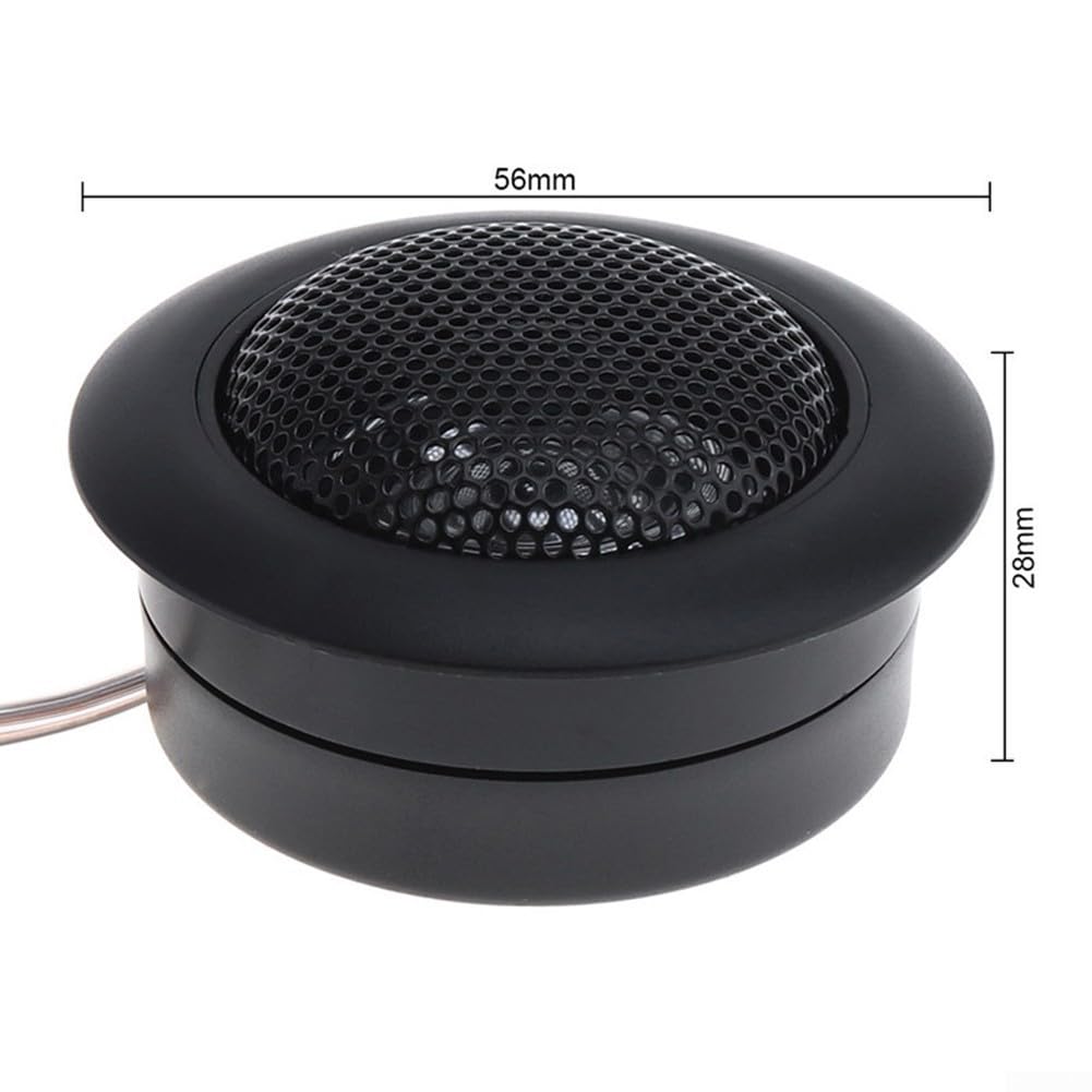 Tweeter a cupola per auto, 120 W, 4 Ohm, altoparlanti audio ad alta frequenza, sistema audio per auto, colore nero, confezione da 2