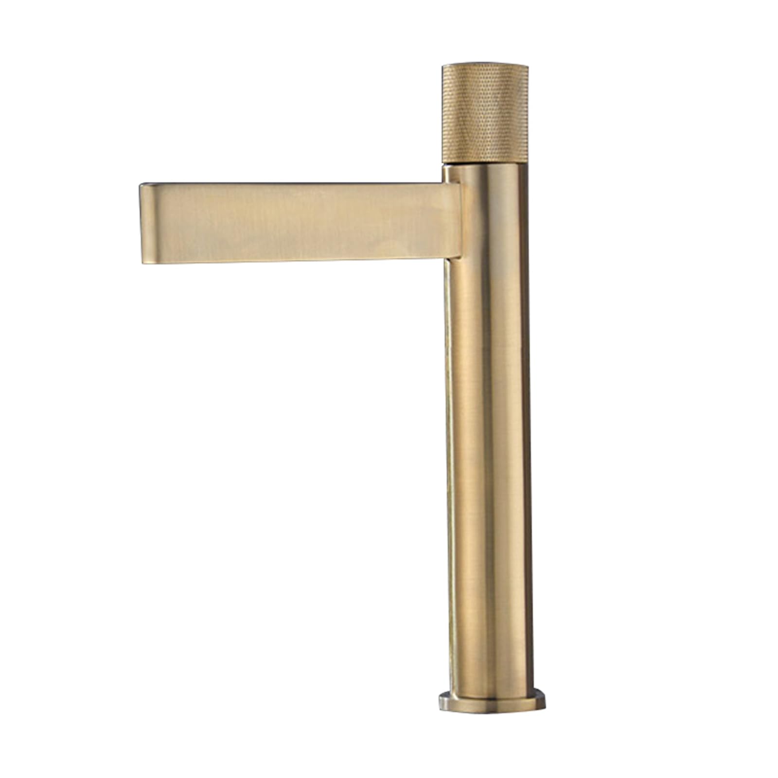 Wasserfall Waschtischarmatur Gebürstetes Gold Waschbeckenarmatur Bad Hoch Armatur Badezimmer Wasserfall mit Kaltes & Heißes Wasser