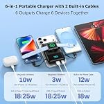 Magnetic Portable Charger for iPhone, 10800mAh Power Bank Built-in Cables - Image 3