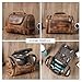 CONTACTS Crazy Horse Leather Toiletry Bag for Men Travel Bathroom Shaving Dopp Kit Toiletries Organizer Vintage Brown Cosmetic Bag Handbag