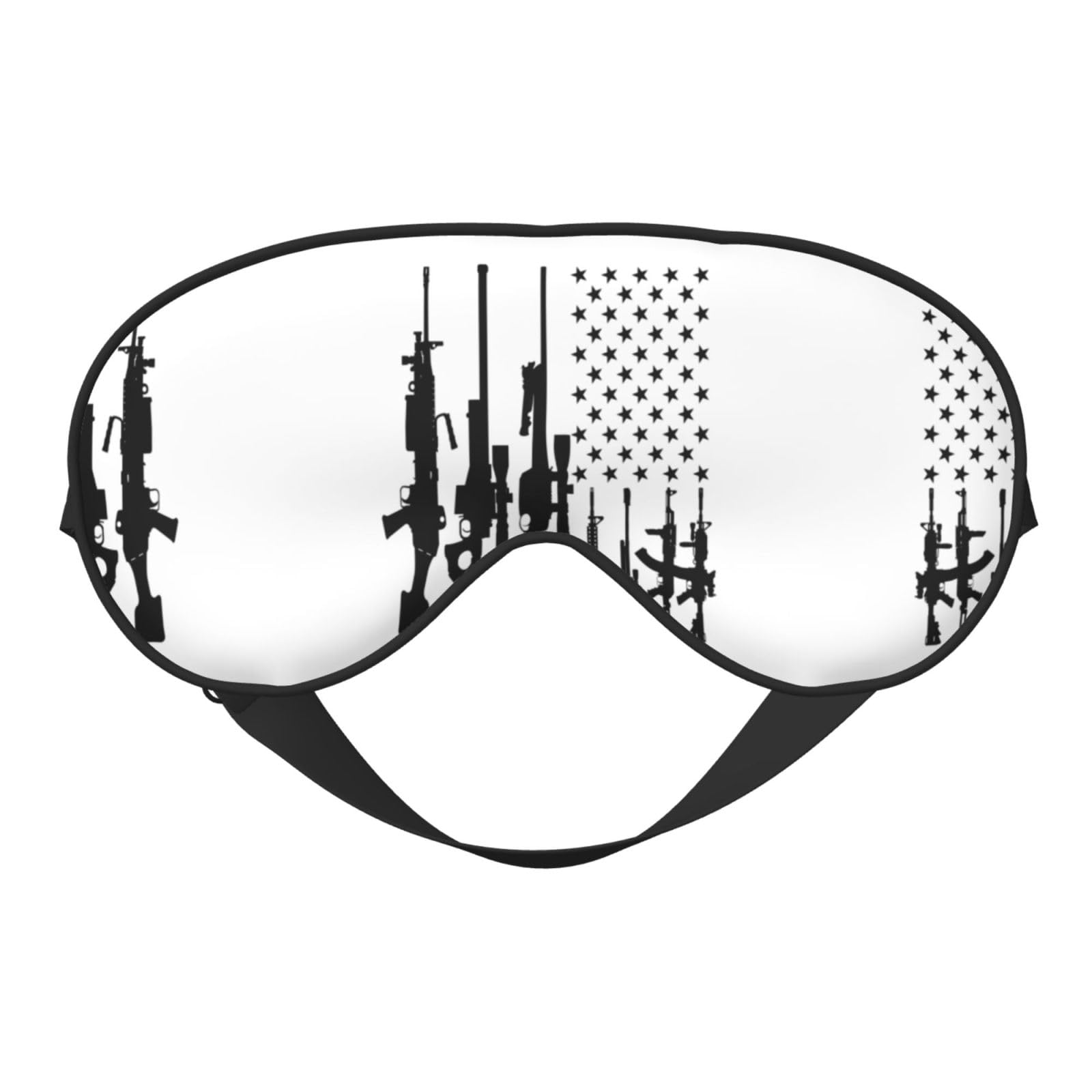 Sleep Mask Guns-America Pattren Breathable Blackout Eye Mask for Women Men Shade Cover Sleeping Eye Cover