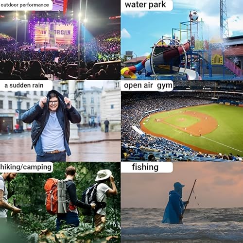 JITIFAZH 2 Stück Regenponcho, Wiederverwendbarer, Tragbarer Unisex-Regencape für Fahrrad, Wandern, Camping, Angeln, Konzert, Stadion, Festival(Rosa+Rosa)