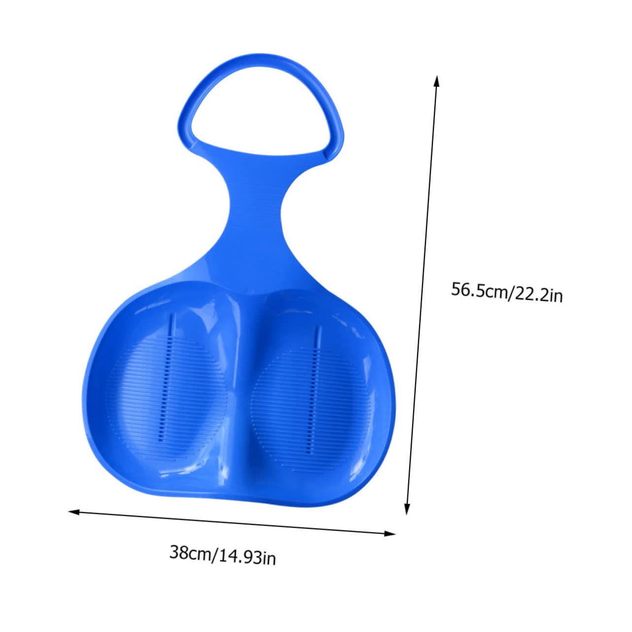 NAMOARLY Hdpe Material 2pcs Kids Snow Sled Boards Large Size Sliding Boards for Winter Outdoor Activities Random Color