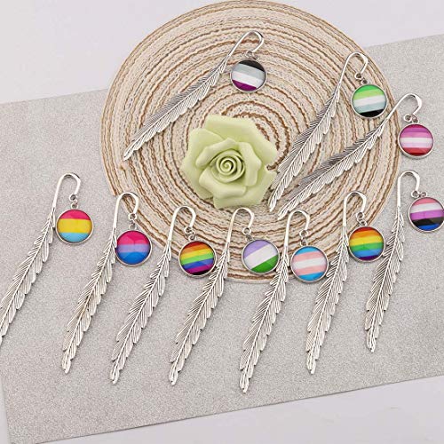 Image of CHOORO Gay Pride Gift LGBT Bookmark Rainbow Pride Bookmark LGBT Jewelry Bisexual Pride Gift Transgender Pride Gift LGBT Book Lovers Gift (Asexual bookmark)