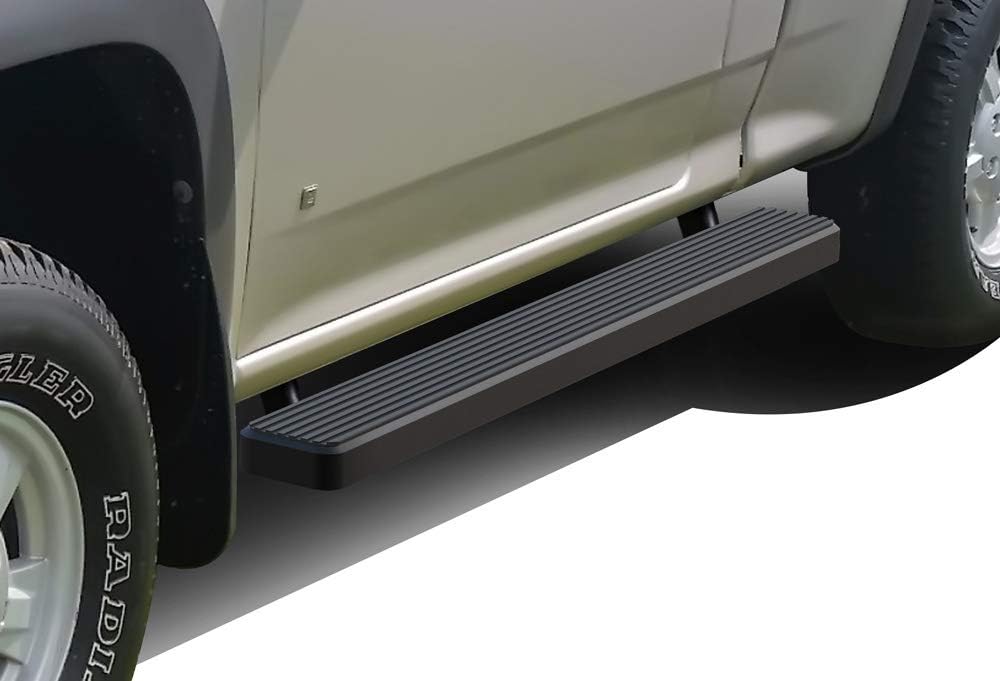 APS (Black 5 inches) Stainless Steel Running Boards Nerf Bars Side Steps Compatible with Chevy Colorado GMC Canyon 2004-2012 Regular Cab
