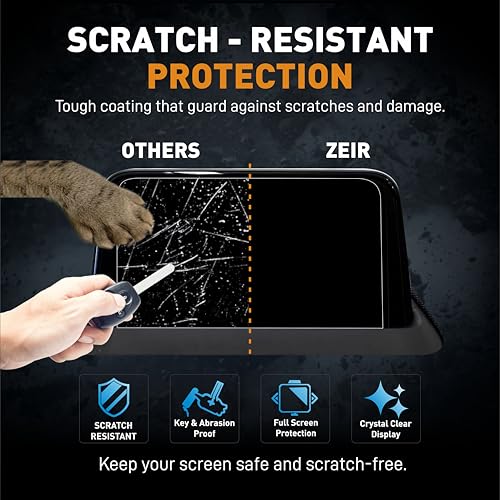 Image of ZEIR [4 PACK Screen Protector For TATA NEXON CNG 2023+ - SMART+ & SMART + S - 7 INCH INFOTAINMENT + 4 Inch INSTRUMENT + DIGITAL STEERING + Button AC CONTROL GUARD || Only Compatible with CNG Models Nexon 2026 Accessories [Not Tempered Glass]
