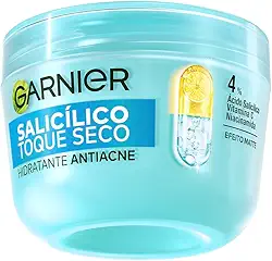 Garnier Hidratante Facial Antiacne Toque Seco com Ácido Salicílico, Uniformiza a Pele, Reduz Imperfeições e Controla a Oleosidade e Brilho por 8 Horas, 85g