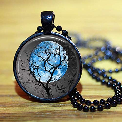 Blue Full Moon Necklace Round Handmade Jewelry Black Pendant Buy Online In Aruba Missing Category Value Products In Aruba See Prices Reviews And Free Delivery Over 120 ƒ Desertcart