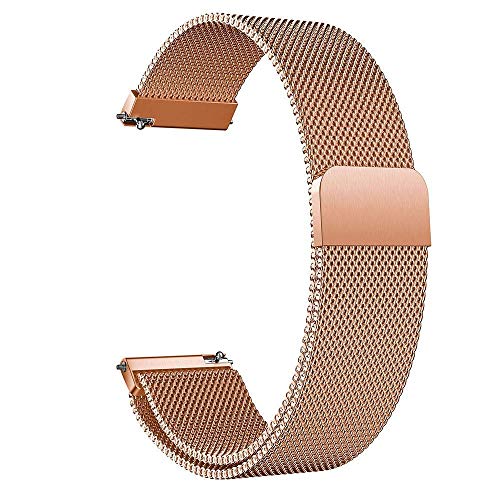 Watch Strap 14Mm 16Mm 18Mm 20Mm 22Mm 24Mm Metal Stainless Steel Loop Mesh Watch Bracelet Strap with Quick Release Pins S61 Compatible with Watches