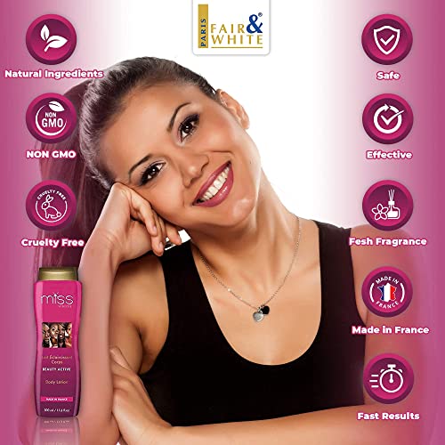 Fair & White Miss White, Brightening Body Lotion - 400ml/13.5 Fl oz - Daily Moisturising Lotion, Formulated with Almond Oil - Image 4