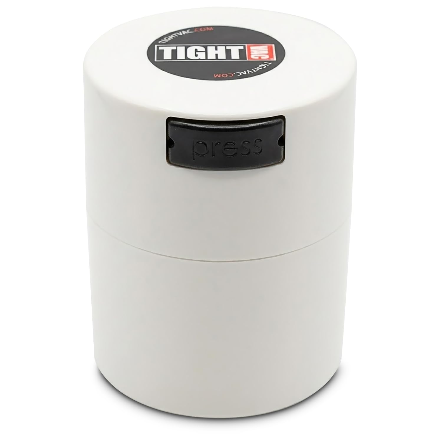 TightVac 0.29L Airtight Vacuum Container (3 oz) – Smell Proof Food Storage – BPA-Free (White)