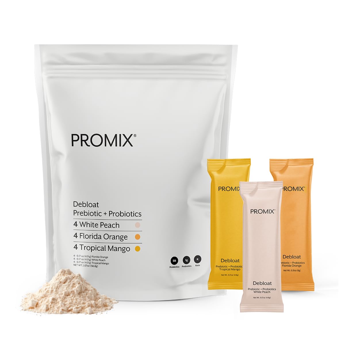 Promix Debloat Prebiotics and Probiotics Immune Support Supplement for Digest...