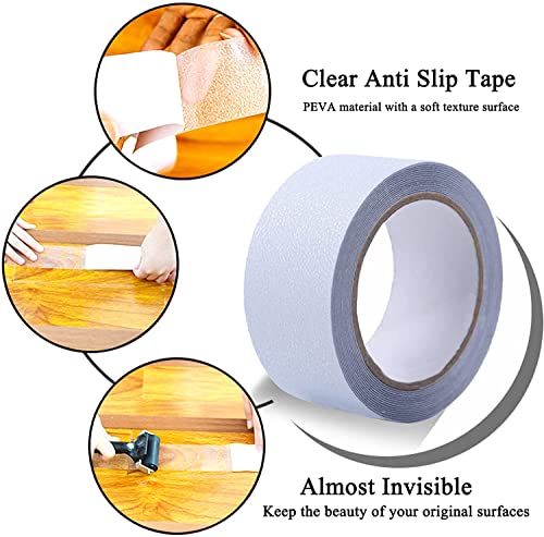 Image of ISAN Anti Skid Tape, Width 72mm (3 inch Approx.) Anti Slip Translucent /Transparent Tape for Stairs, Length 10 Mtr, 1 Pc.