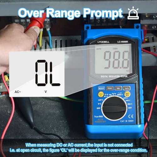 Image of Digital Multimeter 9999 Counts,Dual Display Analogue Bar Graph LCD Monitor Voltage Meter Tester Ammeter for Measures AC /DC Voltage Current Resistance Capacitance Frequency Auto Ranging Diodes