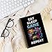 QLMX Eat Sleep Game Repeat Spiral Notebook, Game Journal Gifts for Gamer, Boys Gaming Journal Notebook, Gamer Notebooks for School Work, Game Office Supplies Gifts for Teen Boys Men, 5.5X8.3 Inch