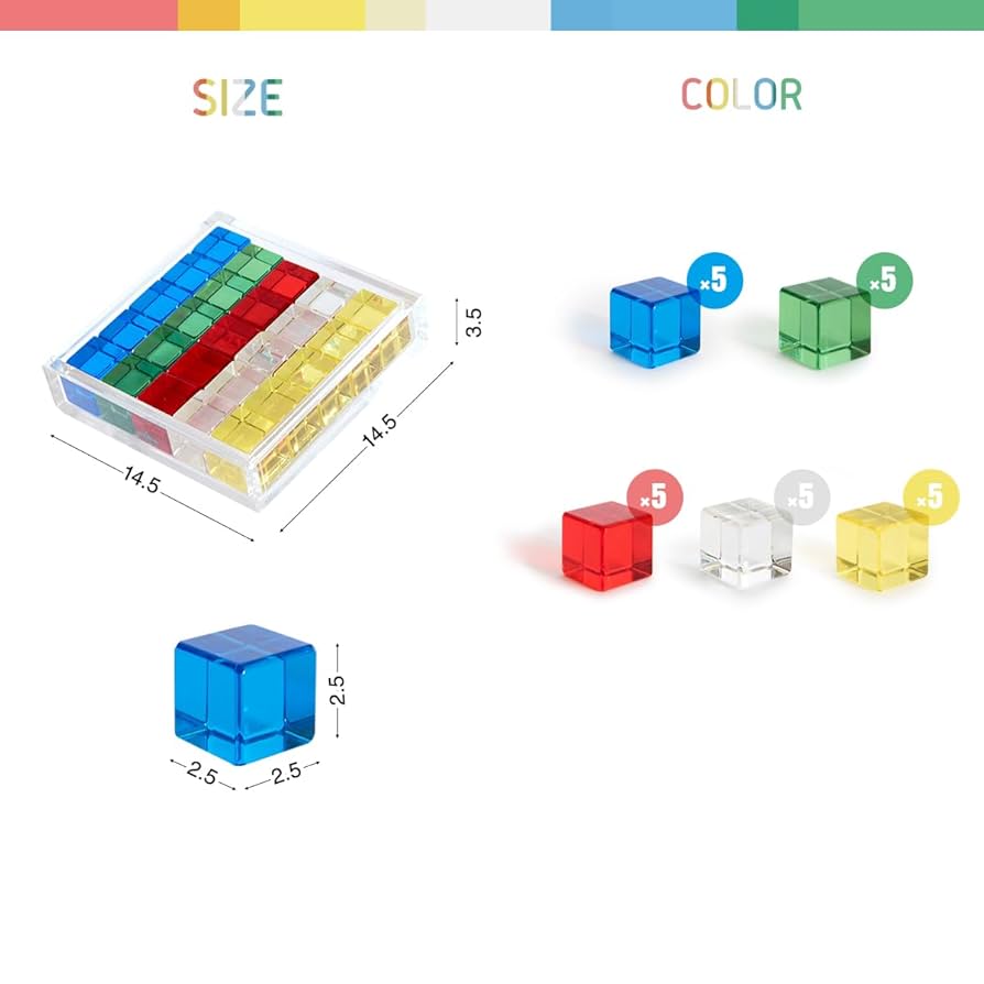 Amazon | RiZKiZ 積み木 アクリル製 キューブ型 【ギフト包装