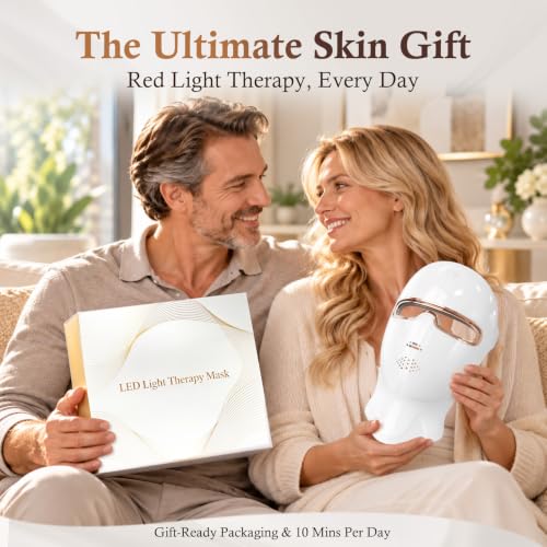 Red Light Therapy Mask for Face, 850nm NIR Treats Acne Wrinkles DROPS TO - image 9