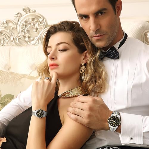 Image of OUPINKE Mens Watches Automatic Skeleton Mechanical Watches for Men Self Winding Luxury Fashion Leather Strap Steampunk Style Luminous Waterproof Men Wrist Watches