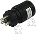 Conntek 30129 15A to 15/20A Plug Adapter ,Black