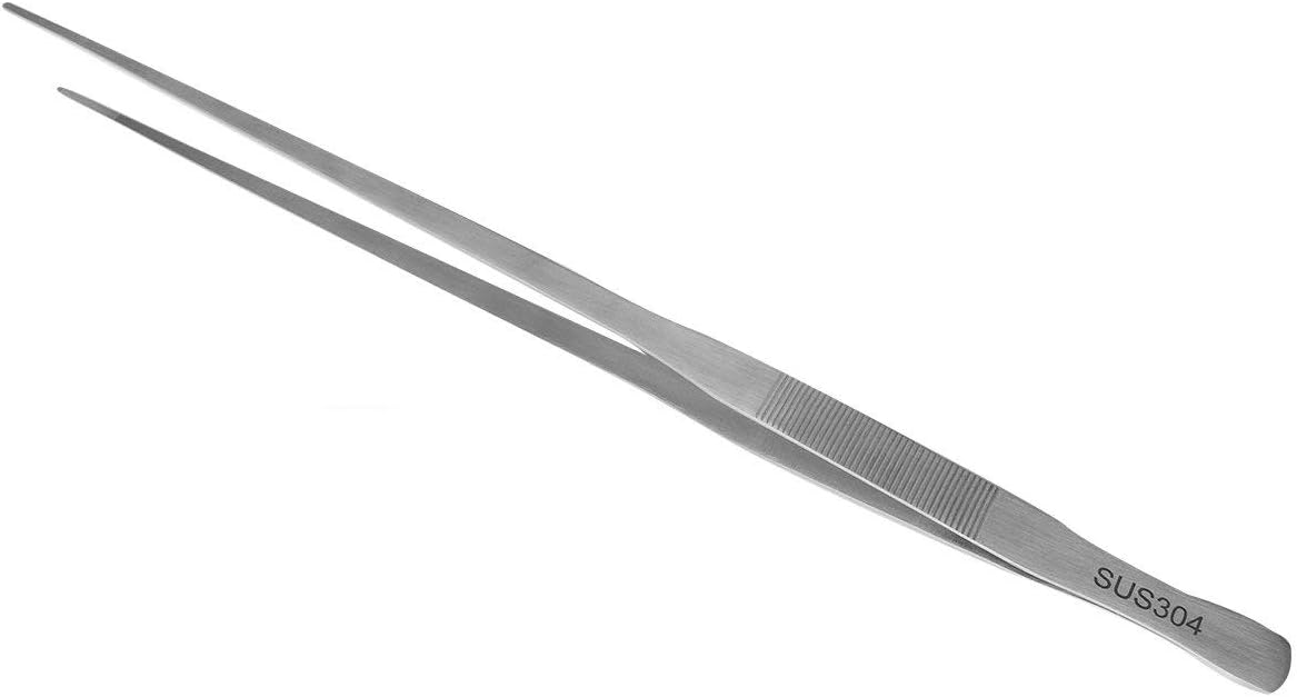 ABMRO 18.9 Inch Giant Extra Long Straight Tweezers - 48cm 304 Stainless Steel Aquarium Fish Tank Tongs Garden Forceps - Snakes,Lizard,Python,Reptiles Feeding Tool