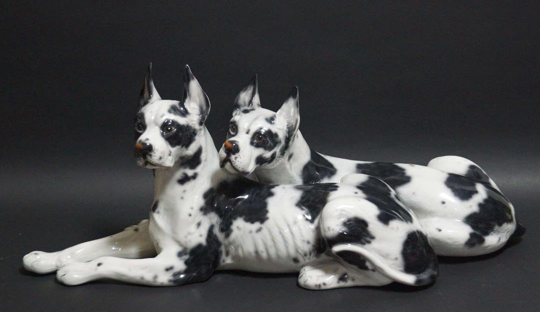 イタリア製Ceramiche Ronzan大型可愛らしい2匹グレート デーン置物 Amazon.co.jp: イタリア製Ceramiche Ronzan大型可愛らしい2匹