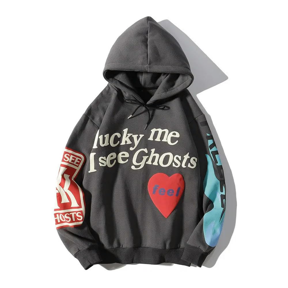 ZBDZSW Harajuku Graffiti Litery Drukowane Bluzy Mężczyźni Bluza Z Kapturem Bluza Z Kapturem Sweter Streetwear
