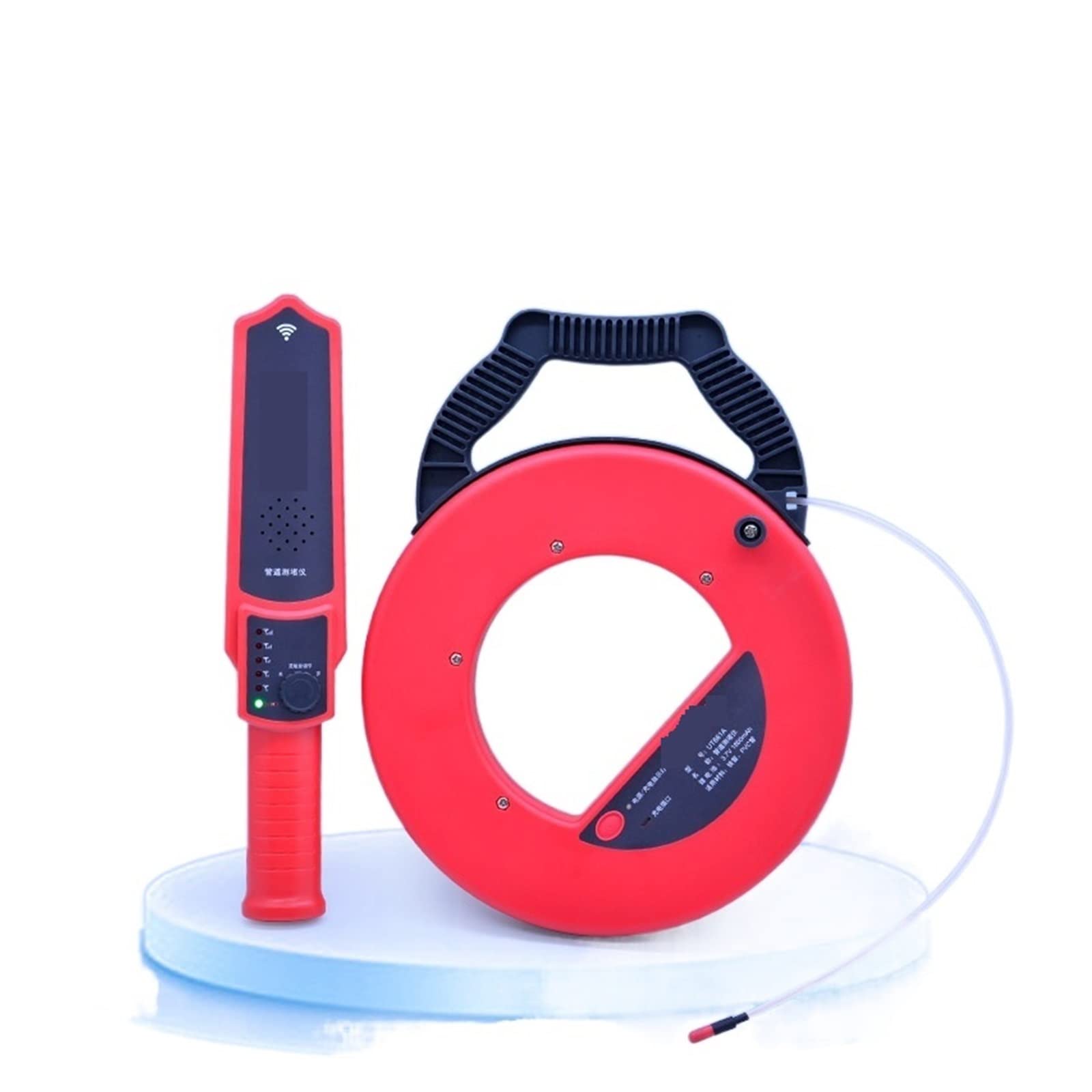 EDEDE Escáner de Pared, Detector de Bloqueo de tuberías de Hierro de PVC for Pared, Herramienta de diagnóstico, escáner, Bloqueo de tuberías, Instrumento de fontanería(20m)