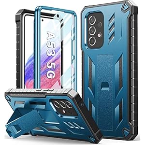 for Samsung Galaxy A53 5G Case: Military Grade Protection Shockproof Phone Cover with Kickstand & Rugged TPU Shell…