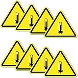 8 pegatinas de advertencia de 6 x 5 cm, alta temperatura, sobrecalentamiento, con protección UV, laminadas, resistentes al agua, impresión digital