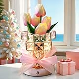 Tulips Lamp Gifts for Mom/Birthday Gifts for Women, Rechargeable Cordless Touch Table Lamp, 3 Color Colour Dimming Small Night Light-Gift for Mothers Day, Valentines Anniversary, Unique Home Decor