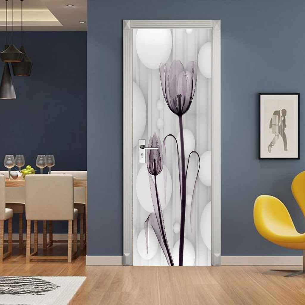 Adesivo 3D Per Porte - PVC Autoadesivo, Design Moderno, Effetto Diamante, 80x200 Cm - Foto 8