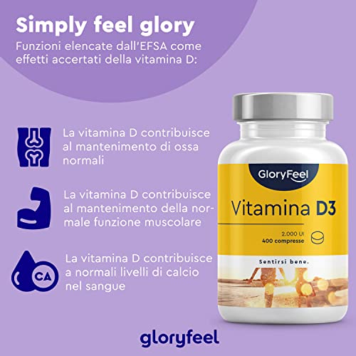 Gloryfeel Vitamina D3 2000 UI