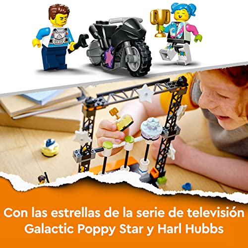 LEGO 60341 City Stuntz Desafío Acrobático: Derribo, Moto de Juguete para Niños de 5 Años, Brilla en la Oscuridad, Regalo Cumpleaños Infantiles