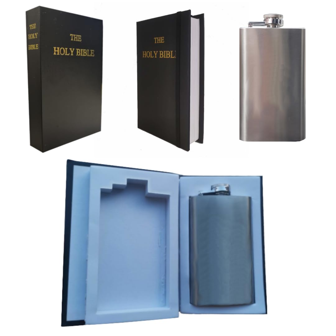 Real Paper Holy Bible Novelty Hip Flask 6oz Flask | Red Dwarf