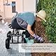 Relaxdays fahrbarer Gartensitz, höhenverstellbar, 150 kg, Stauraum, Rollsitz Gartenarbeit, Stahl, Luftreifen, schwarz