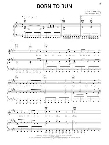 Recueil de partitions de Bruce Springsteen avec accords de guitare - 5
