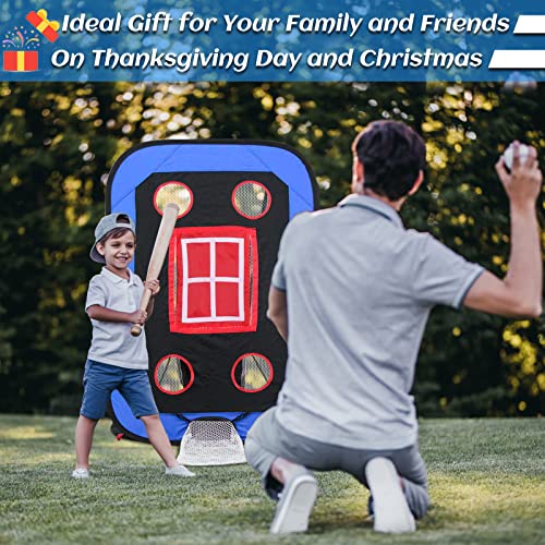 Baseball Pitching Target Net Baseball Strike Zone For Pitching Net Baseball Target For Throwing Pop Up Pitching Net With Strike Zone Baseball Training Equipment For All Levels 3.5X4Ft #TOP4