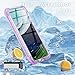 FONREST for Huawei Mate 60 Pro/60 Pro+ Frosted Translucent IP68 Waterproof Case with Magnet Ring for Wireless Charging Full-Body Sealed Slim Snow-Shock-Dust-Proof Underwater Cover w/Lanyard (Purple)