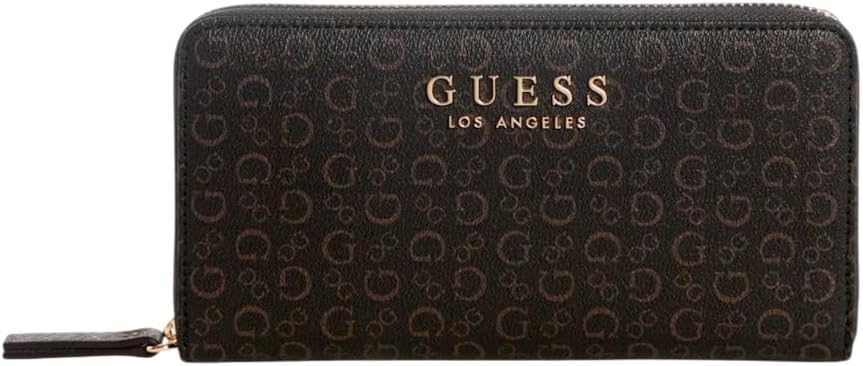 GUESS Factory Women's Kiran Logo Shine Medium Zip-Around Wallet