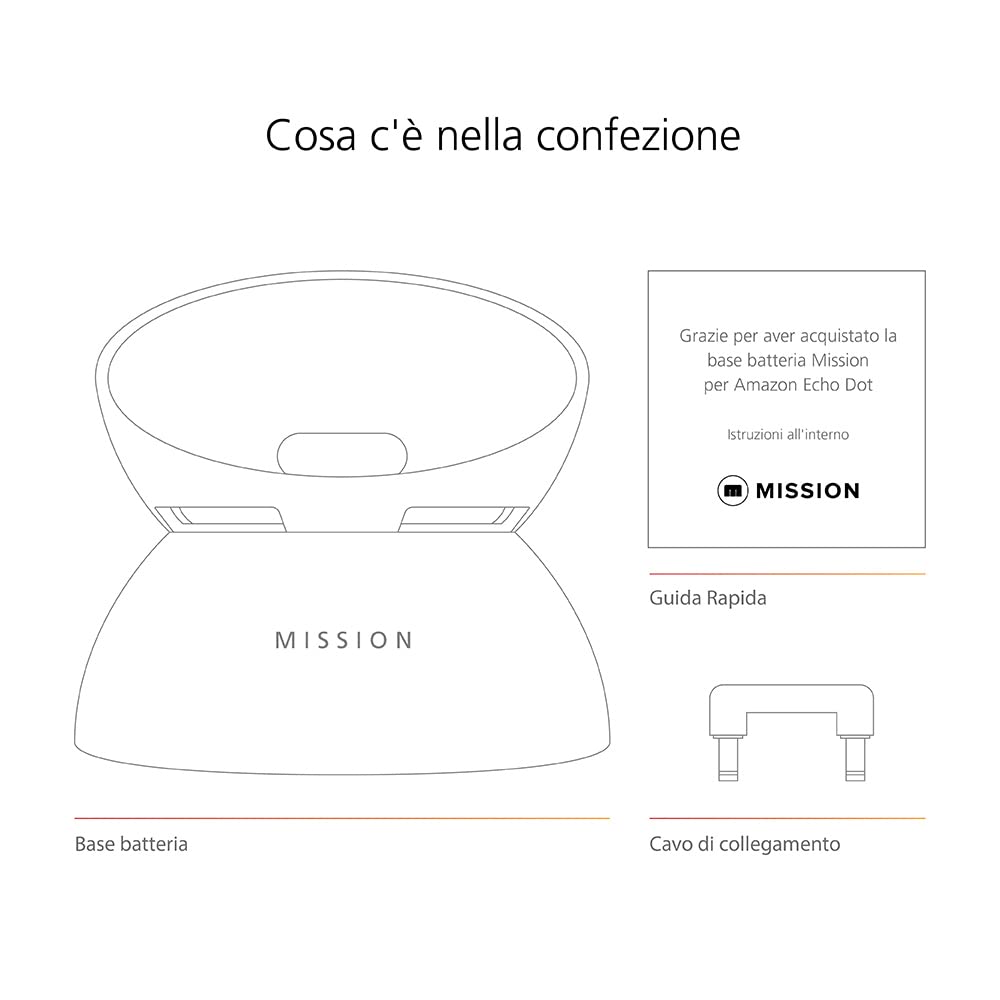 Base con batteria "Made for Amazon" per Echo Dot (5ª generazione) Bianco